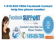 1-818-850-7806 Facebook Contact Help Line Phone Number