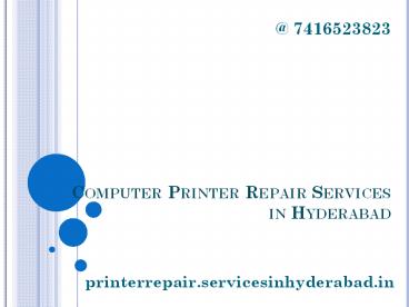 Computer Printer Repair Services in Hyderabad