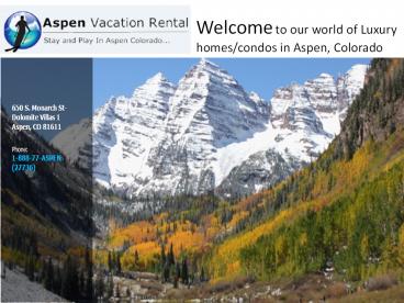 aspen home rentals