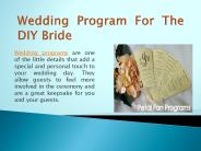 Wedding Program For The DIY Bride