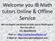 Home tuition for ibmaths