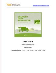 Delivery Date Scheduler Magento Extension - User Guide