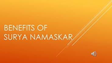 Benefits of Surya namaskar