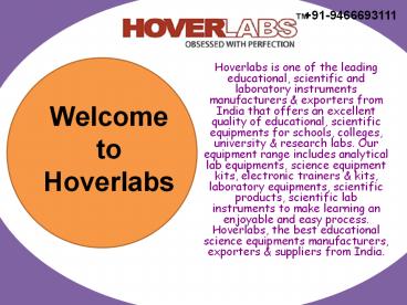 Scientific Equipments Mnaufacturers India