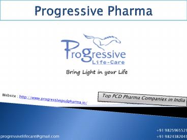 Top PCD Pharma Companies in India