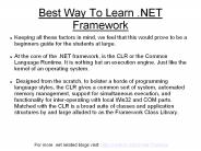 Best Way To Learn .NET Framework (1)