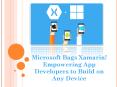 Microsoft Bags Xamarin! Empowering App Developers to Build on Any Device PowerPoint PPT Presentation