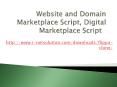 Website and Domain Marketplace Script PowerPoint PPT Presentation