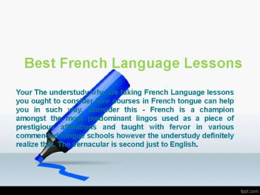 Best French Language Lessons