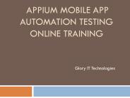 Appium Mobile App Automation Testing Online Training