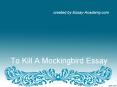To Kill Mockingbird Essay Writing: Plot and Characters PowerPoint PPT Presentation