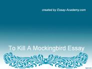 To Kill Mockingbird Essay Writing: Plot and Characters