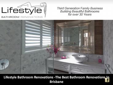 Lifestyle Bathroom Renovations -The Best Bathroom Renovations In Brisbane