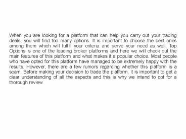 Begin With Binary Option Affiliate Program