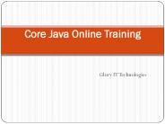 Core Java Online Training 