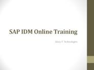 SAP IDM Online Training
