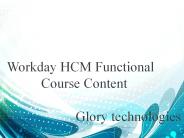 Workday HCM Functional online training