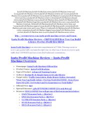 Insta Profit Machine review & bonuses - cool weapon