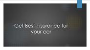 Get Best insurance for your car