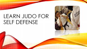Learn Judo for self defense