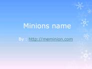 Names of the minions