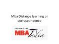 MBA Distance Education | MBA Distance Learning | Distance MBA Correspondence in India PowerPoint PPT Presentation