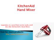 Kitchenaid Hand mixer Indonesia