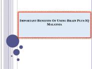Important Benefits Of Using Brain Plus IQ Malaysia