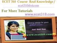ECET 310 Course Real Knowledge / ecet310dotcom