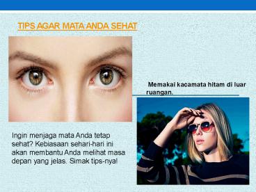 Tips Agar Mata Anda Sehat