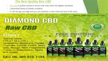 The Best Quality Raw CBD