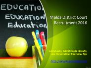 Malda District Court Recruitment 2016