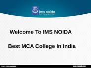 Best MCA College In India