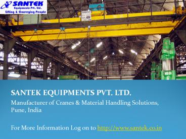 Crane Manufacturer in India