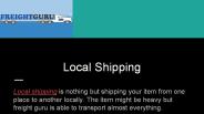 Local Shipping Srevices