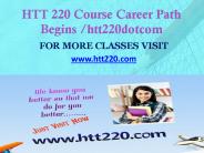 HTT 220  Course Career Path Begins htt220dotcom