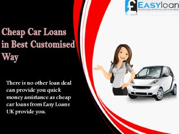 Bring Easy Flow of Cash through Bad Credit Car Loans