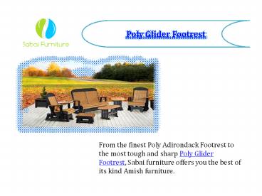 Poly Glider Footrest