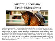 Andrew Konomanyi-Tips for Riding a Horse