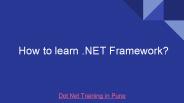 How to learn .NET Framework?