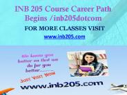 INB 205 Course Career path Begins inb205dotcom