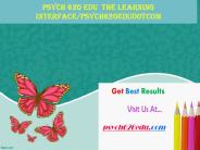 PSYCH 620 EDU  The learning interface/psych620edudotcom