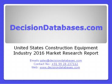 Construction Equipment Market Analysis 2016 Development Trends