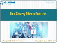 Chief Security Officer Email List