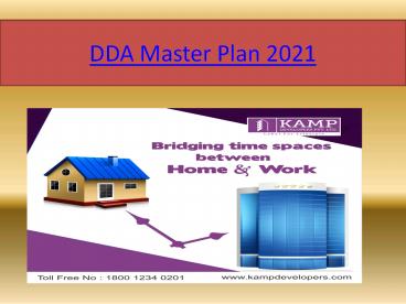 kamp developers - DDA Master Plan 2021