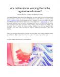 Are online stores winning the battle against retail stores?