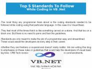 Standard Guidelines for VB.Net Coding