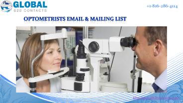 Optometrists Email & Mailing List