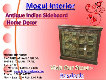 Antique Sideboard Indian Furniture
