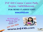 INF 410 Course Career Path Begins inf410dotcom